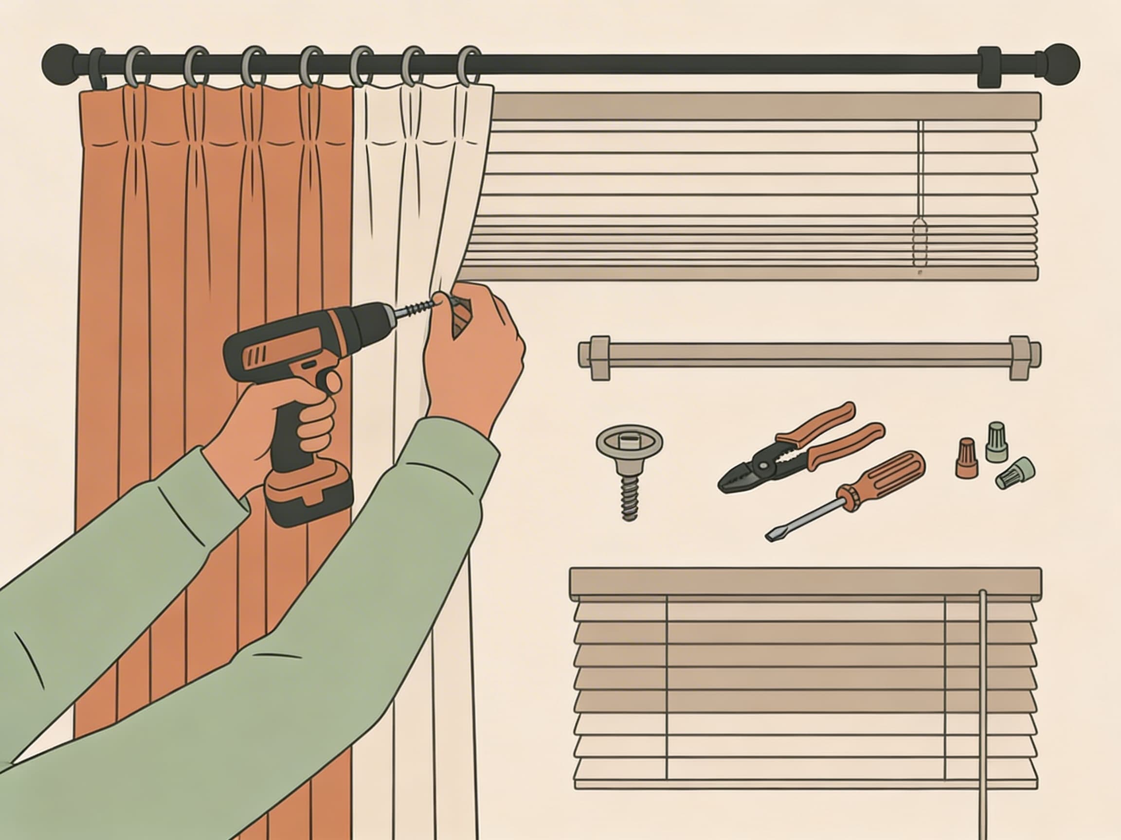 Install Curtains and Blinds